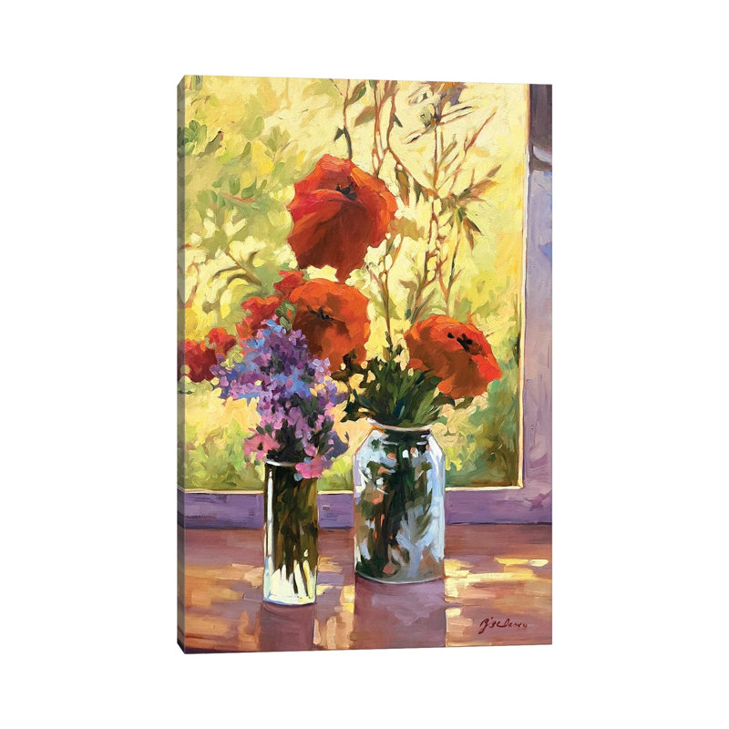 Floral Still Life Poppies 1 Piece Wall Art on Canvas, 30.48 cm H x 20.32 cm W x 1.905 cm D, Does Not Apply