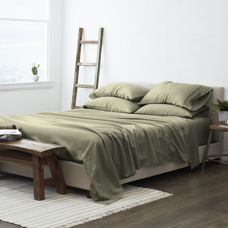 Archimedes Microfiber Sheet Set, Sage, Twin XL