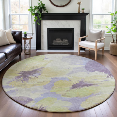 Tapis floral lavable à la machine Premium AMF1554