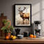Misty Elk In Stillness Boho - Print-136696293-136696290