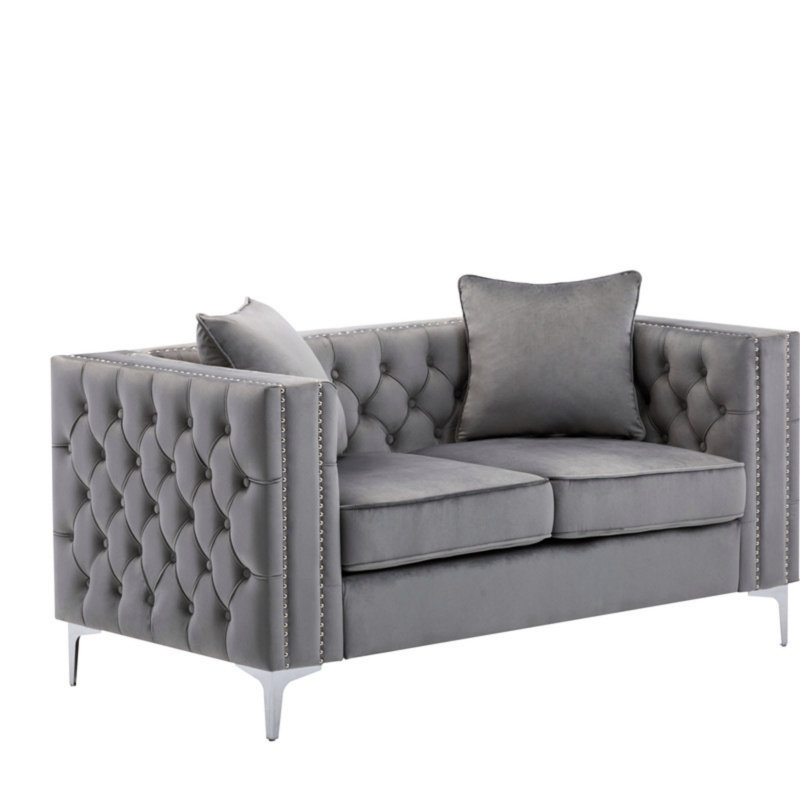 Causeuse élégante et contemporaine, élégance, Gris