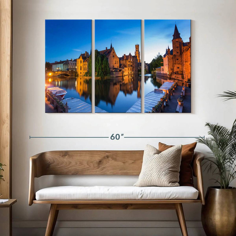 Bruges Old Town, 32" H x 50" W