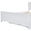 Lit plateforme double en bois avec tête de lit et lit gigogne simple, blanc-440413955