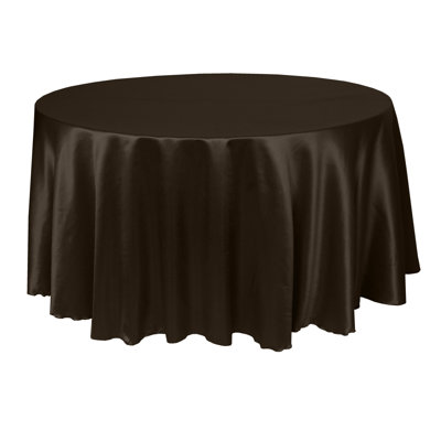 Ultimate Textile -3 Pack- Herringbone - Fandango 90-Inch Round Tablecloth, Chocolate Brown