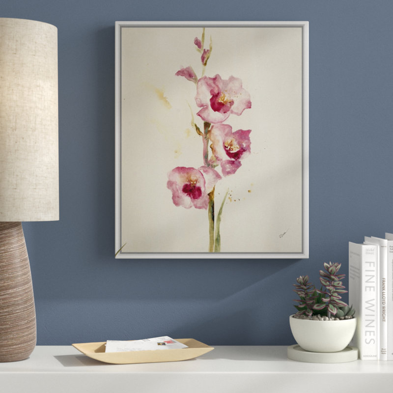 « essential to eden ii », peinture sur toile, H 21,7 po x l 17,7 po x p 1,75 po, Cadre flottant blanc