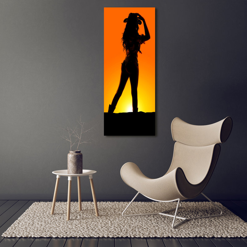 Cowgirls Silhouette - Wrapped Canvas Print