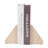 Modern Travertine Triangular Bookends - Decorative Stone Book Ends for Home Decor, Desk, or Bookshelf - Set of 2, 5", Tan