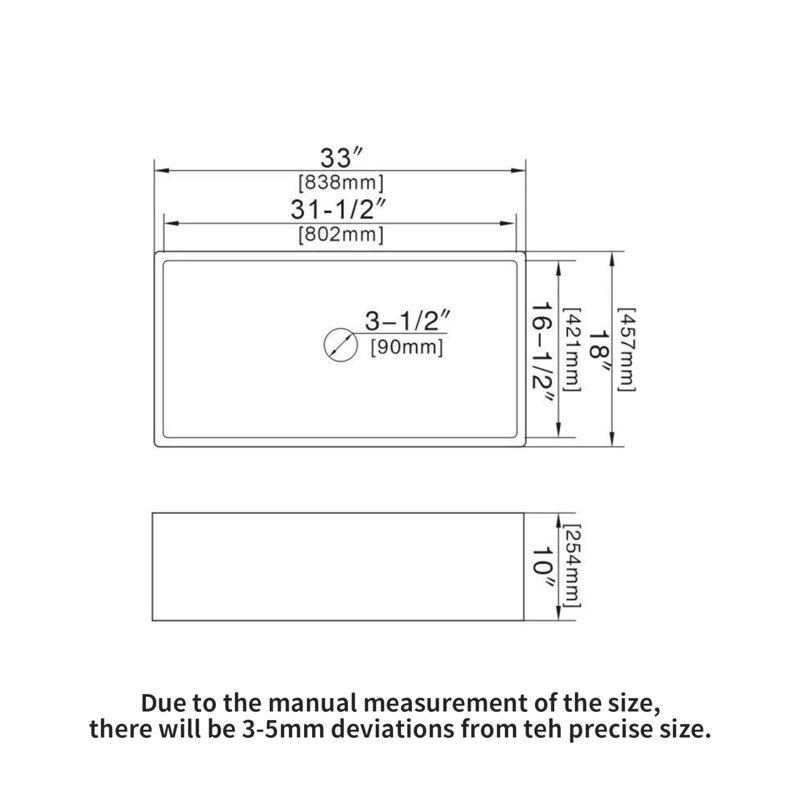 Évier de cuisine 33 po - 33 po - Évier de cuisine blanc 33 po x 18 po x 10 po