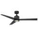 54" Lotus 3 - Blade Outdoor Smart Ceiling Fan with Remote Control and LED Light Kit Included, Works With Alexa and iOS or Android App