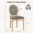 Amando 20" H Mid-Century King Louis Back Solid Wood Dining Side chairs, Light Gray, Velvet-235891066
