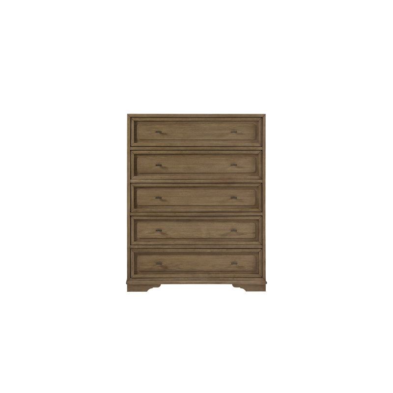 Commode 5 tiroirs hickory - amande (inclut la commode seulement et non le miroir)