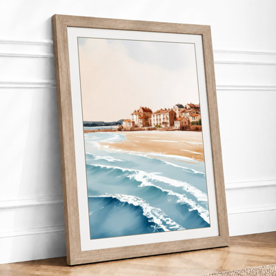 Town at Rest Coastal - Framed Print