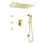 Camino 20"X14" Flush-Mount Rainfall Complete Shower System with LED Light, Silde Bar and 3 Body Jets-110585279