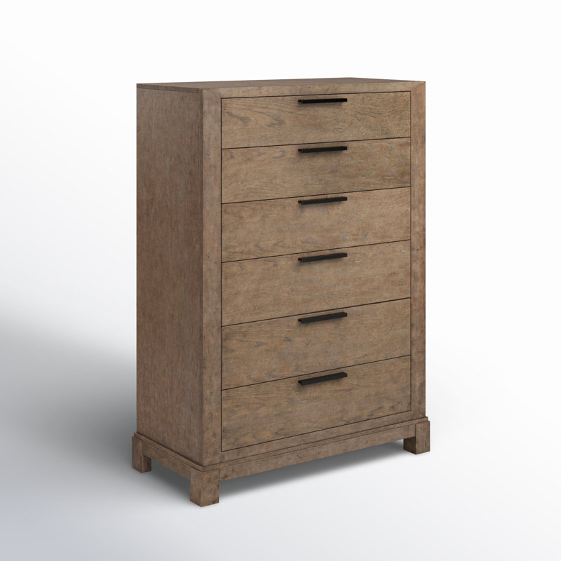Kaziyah Solid Wood 42'' W 6 - Drawer Dresser
