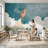 Rocket Wallpaper Town Removable Clouds Wall Mural-122793924-122793928