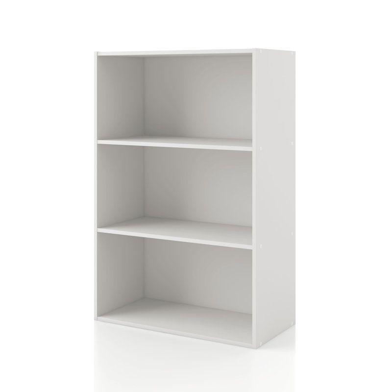 Moduline Stackable Storage Bookcase, 3-Shelf, White