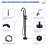 2 Handle Floor Mounted Tub Faucet Mattle Black