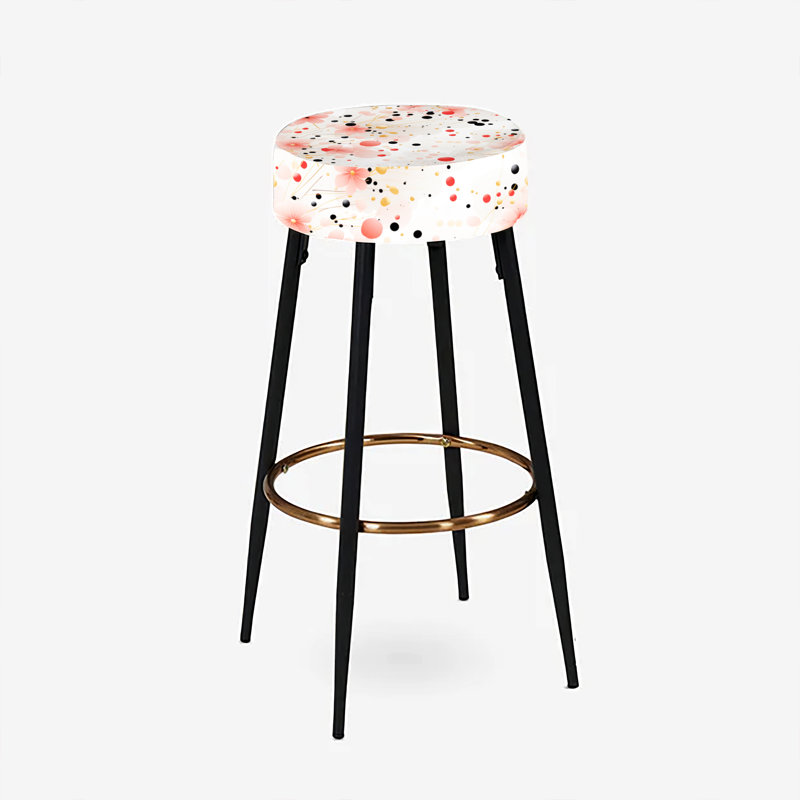 Nickelson - Ensemble de 2 tabourets de bar à motif floral