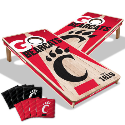 YouTheFan 2’ x 4’ Professional Wood Cornhole Game with Logo Bags