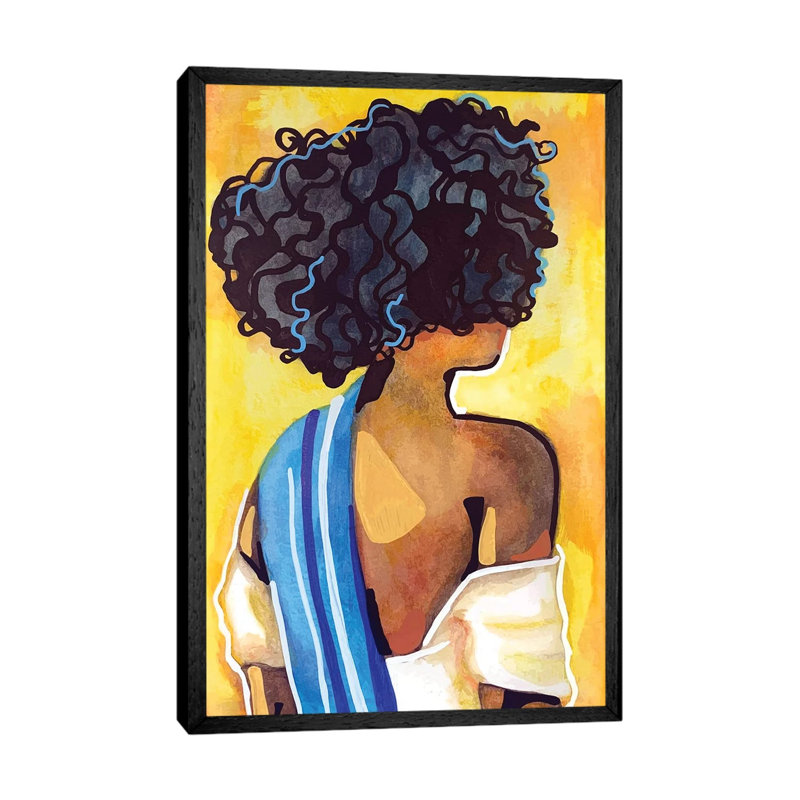 Silk - Print on Canvas, 66.04 cm H x 45.72 cm W, Black Framed