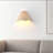 1-Light Hardwired Rattan Flush Mounted Sconce