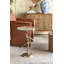 Table d'appoint paon 17,7 x 17,7 x 24 po avec plateau rond en verre