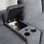 Canapé modulaire surdimensionné de 150 po, canapé Cloud avec assise profonde, canapé en L avec porte-gobelets et ports USB, canapé rembourré en velours côtelé pour le salon, gris-1012767594
