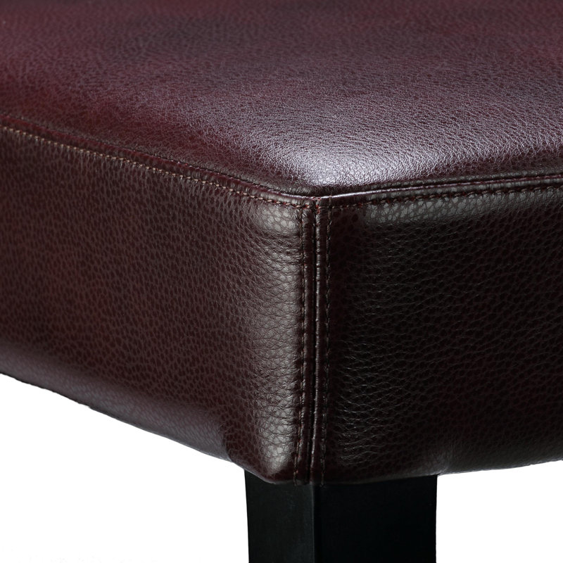 Landershire Upholstered Counter Stool with Solid Wood Frame, Merlot Wine Red