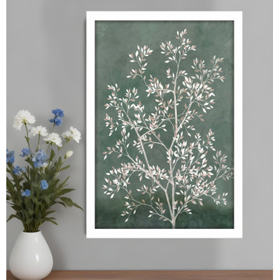 HomeRoots «Delicate Tree I White, reproduction d'art encadrée»