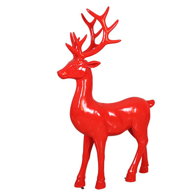 Cerf debout (rouge)