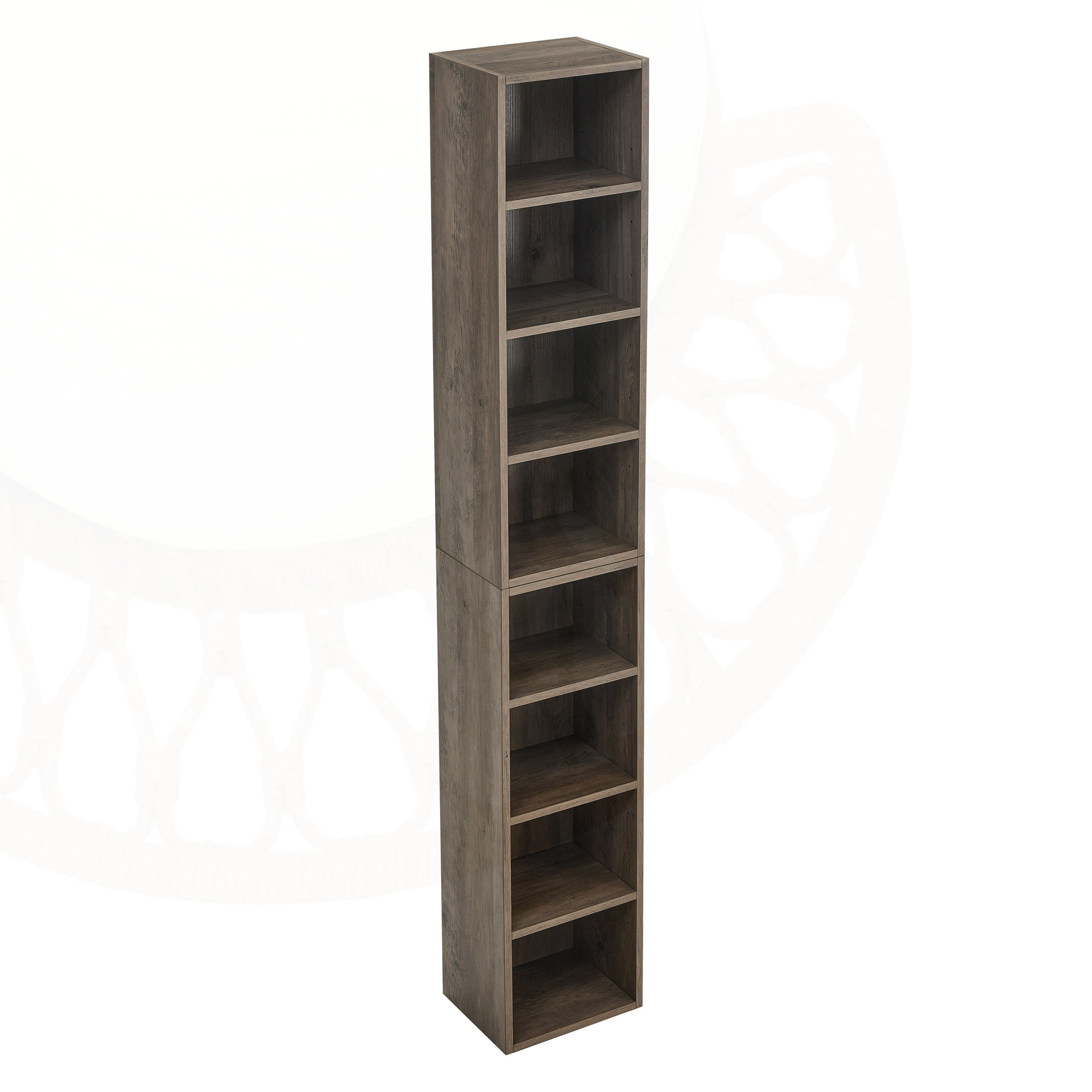 Ebern Designs 8-Tier Media Tower Rack with Adjustable Shelves, Multi ...