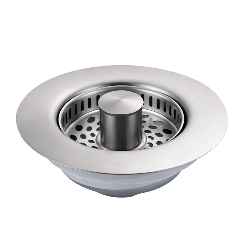 4.5 In. Stainless Steel Strainer Basket Universal Replacement For Kitchen Sink Drains In Brushed Nickel, Brushed Nickel