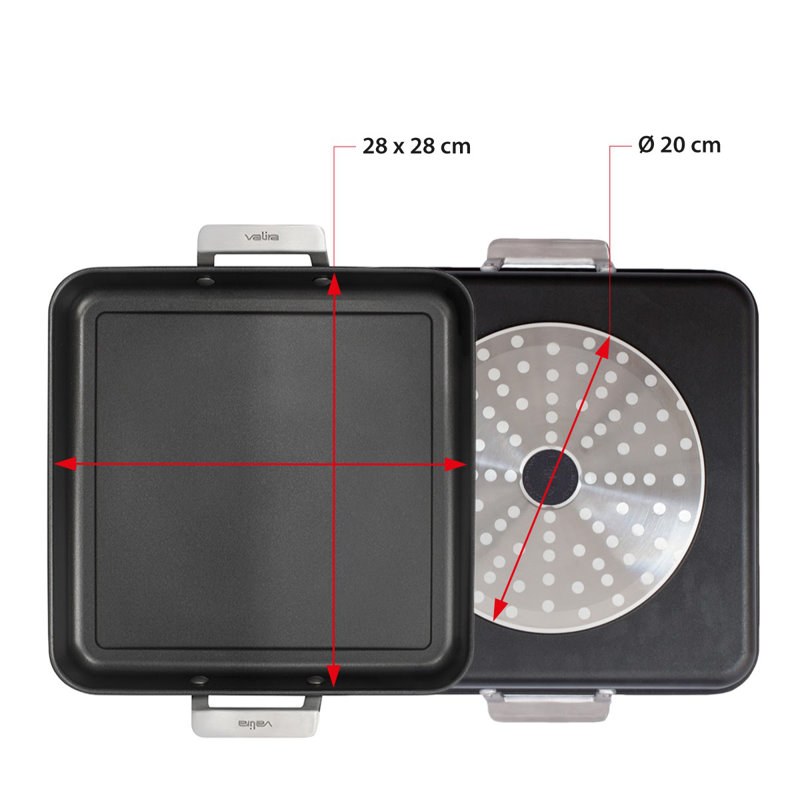 Non-Stick Aluminum Grill Pan / Griddle Set, 28 cm