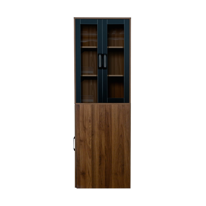 Armoire de rangement pour présentoir, Noyer