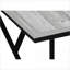 Table basse compacte en forme de C pour le salon / la chambre à coucher - Stratifié gris et métal noir
