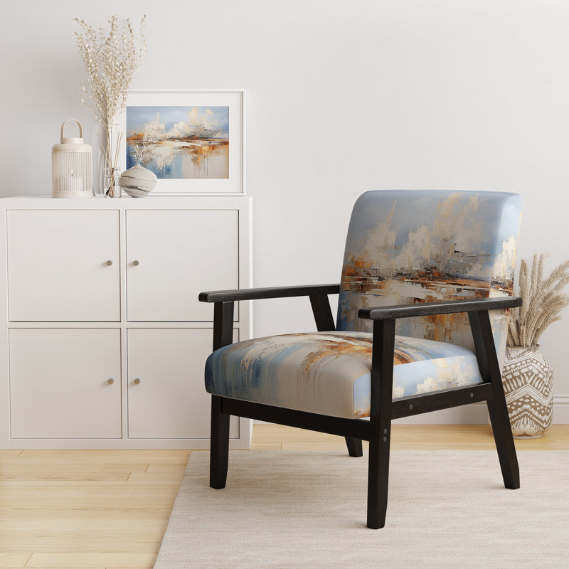 Coastal Ocean Coastal Reflections - Upholstered Modern Arm Chair