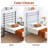 Modern Metal Platform Bed Frame with Colorful Horizontal Bars - Multiple Colors Available, No Box Spring Needed, Sturdy Steel Construction, Easy Assembly-96050356-96050352