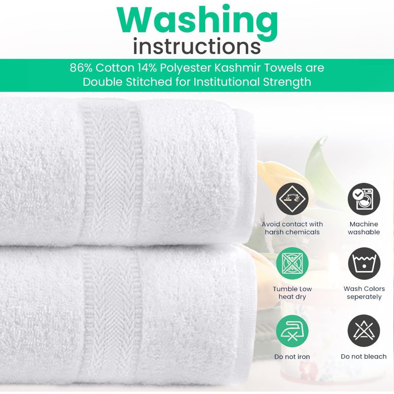 Luxury White Hand Towel Pack 16x30 Inches