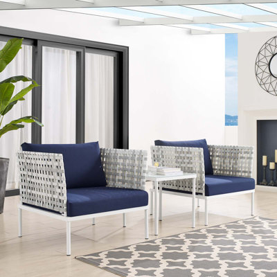 Ensemble de sièges de patio en aluminium 3 pièces Harmony