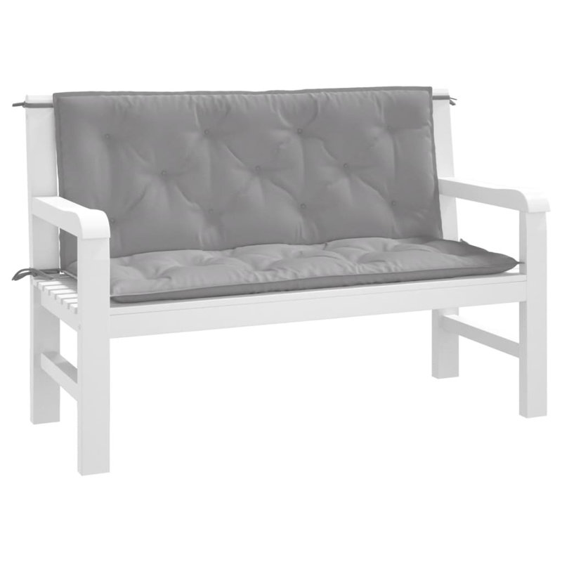 Coussin de siège d'extérieur, 47,2 po x 19,7 po, Gris