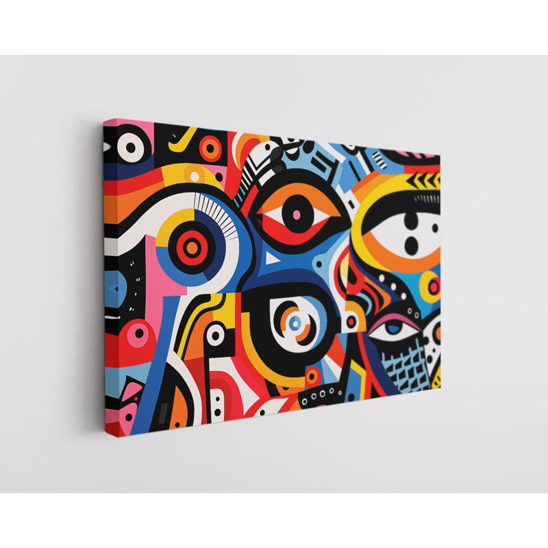 Impression sur toile de formes abstraites colorées, décoration murale moderne pour la maison et le bureau, H 24 po x l 36 po