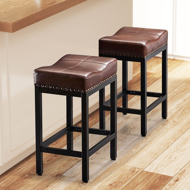 Tabourets de bar à hauteur de comptoir de 24 po, tabourets de selle de comptoir de cuisine pour pub, bar, salle à manger, 2