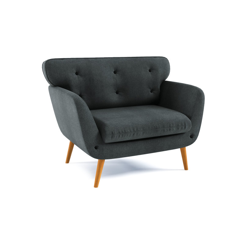 Destini Upholstered Armchair, Dark Grey