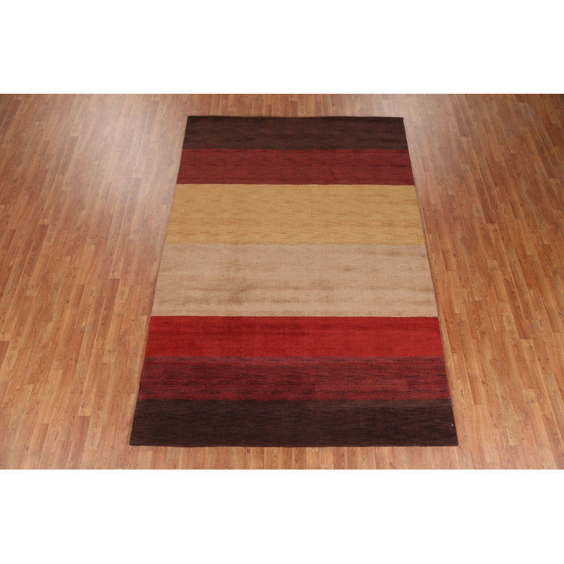 Tapis rayé moderne Gabbeh 7 x 10