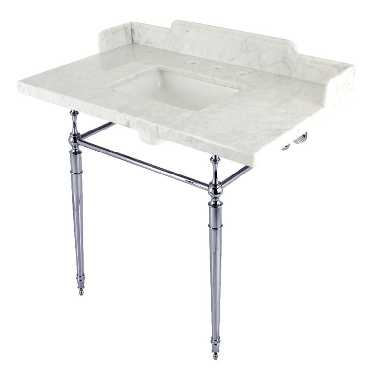 Rectangular Bathroom Sink with Overflow