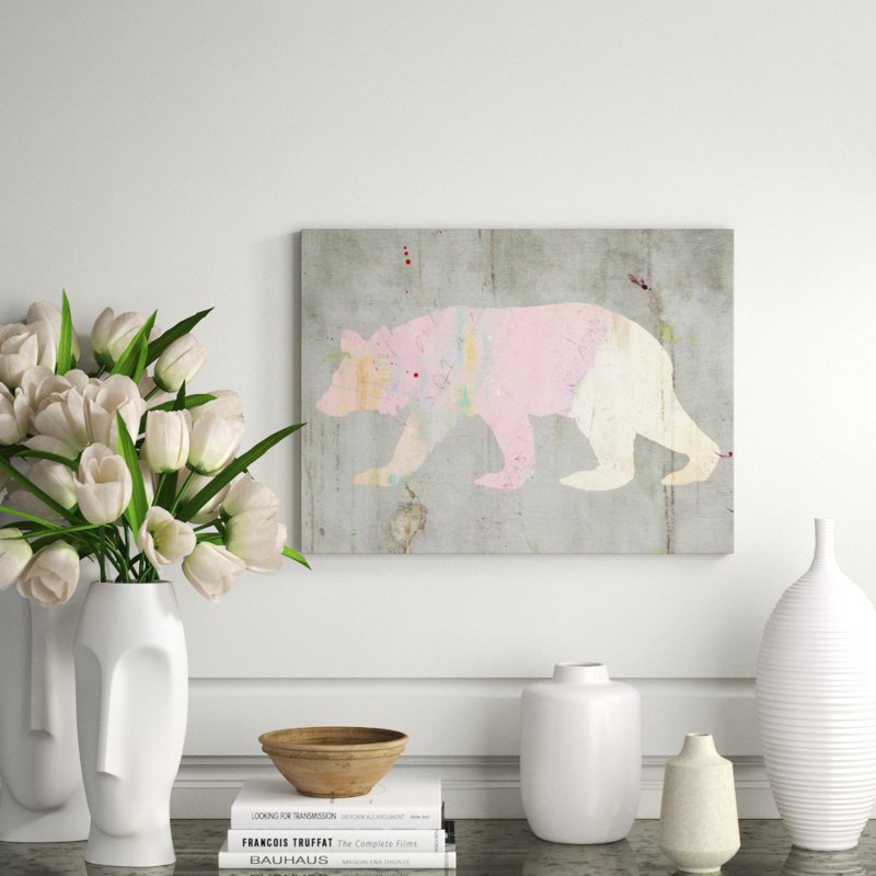 Funny Bunny Print by Emma Brooks, 18" H x 24" W x 1.5" D, Knife Gel