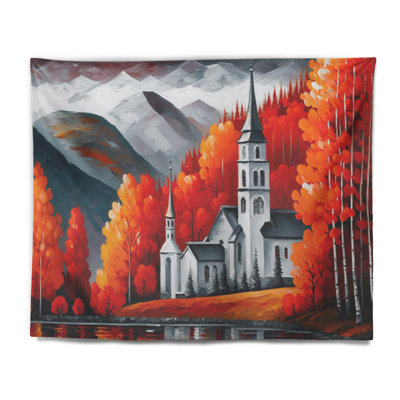 Tapisserie en polyester orange monochromes en polyester avec punaises