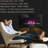 Electric Wall Fireplace 28.5", 1500W, Black, Flame Effect, 7 Color Background , Heat Adjustable 28.5" With Mounted, Style