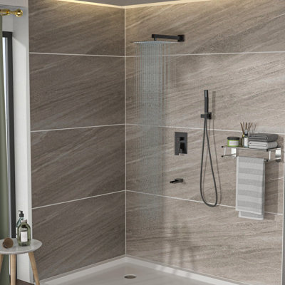 Système de douche polyvalent en acier inoxydable