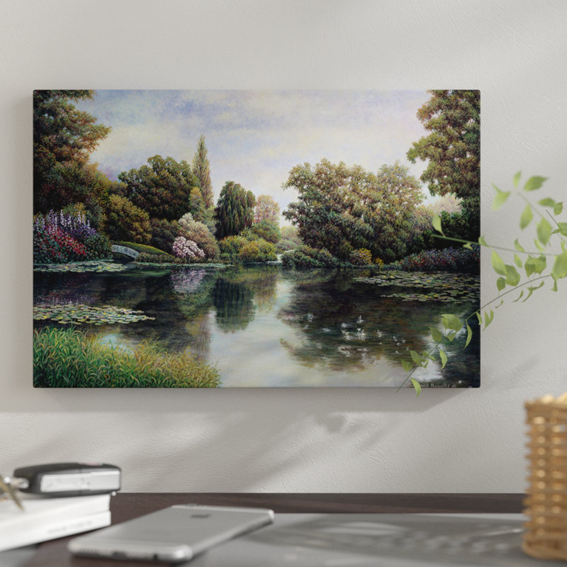 «Tranquil Waters», reproduction sur toile, H 8 po x l 12 po x P 0,75 po, Pas de tapis, Toile tendue